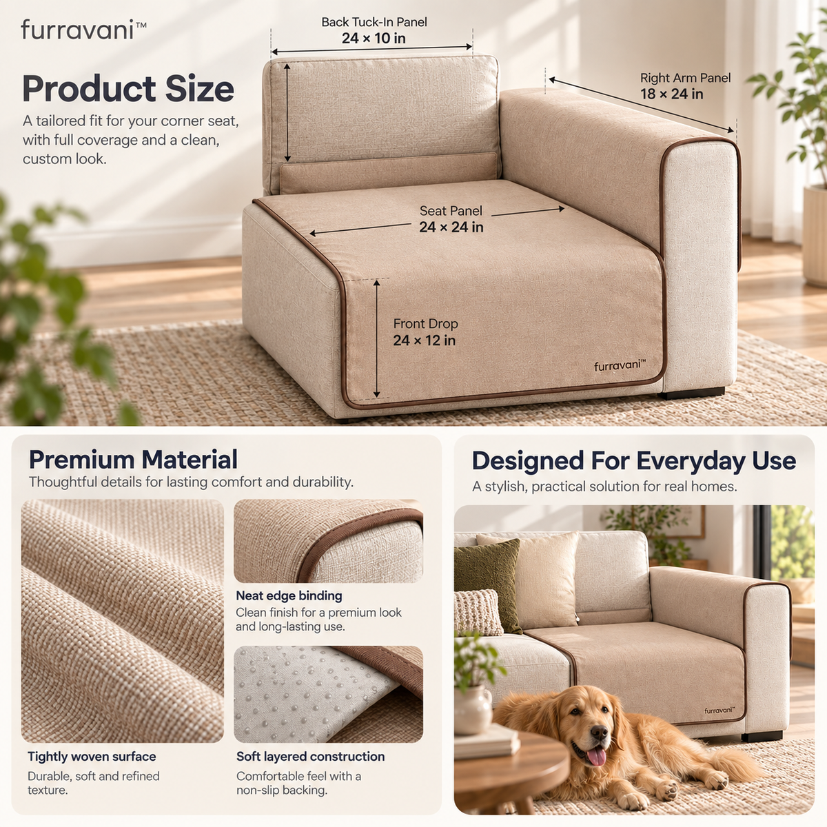 furravani™ Corner Seat Cover