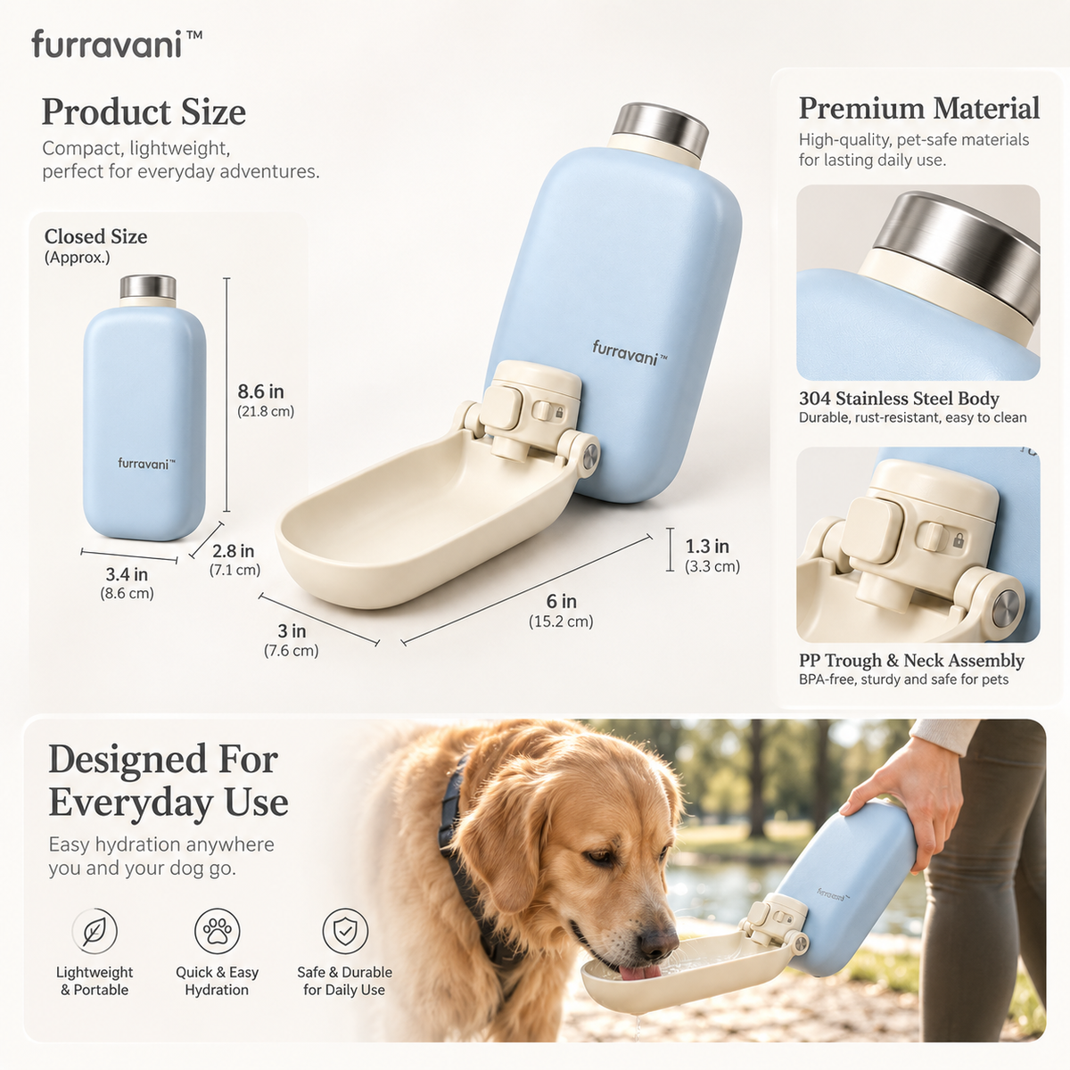 furravani™ Foldout Water Bottle