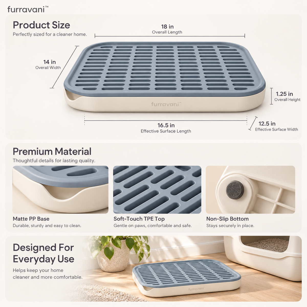 furravani™ Litter Landing Tray