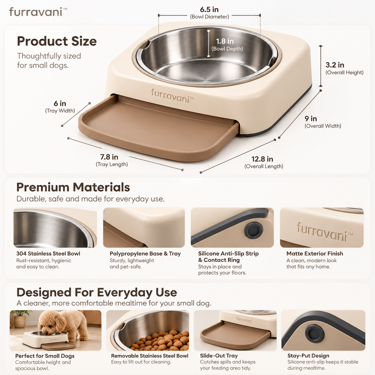 furravani™ Slide Tray Bowl